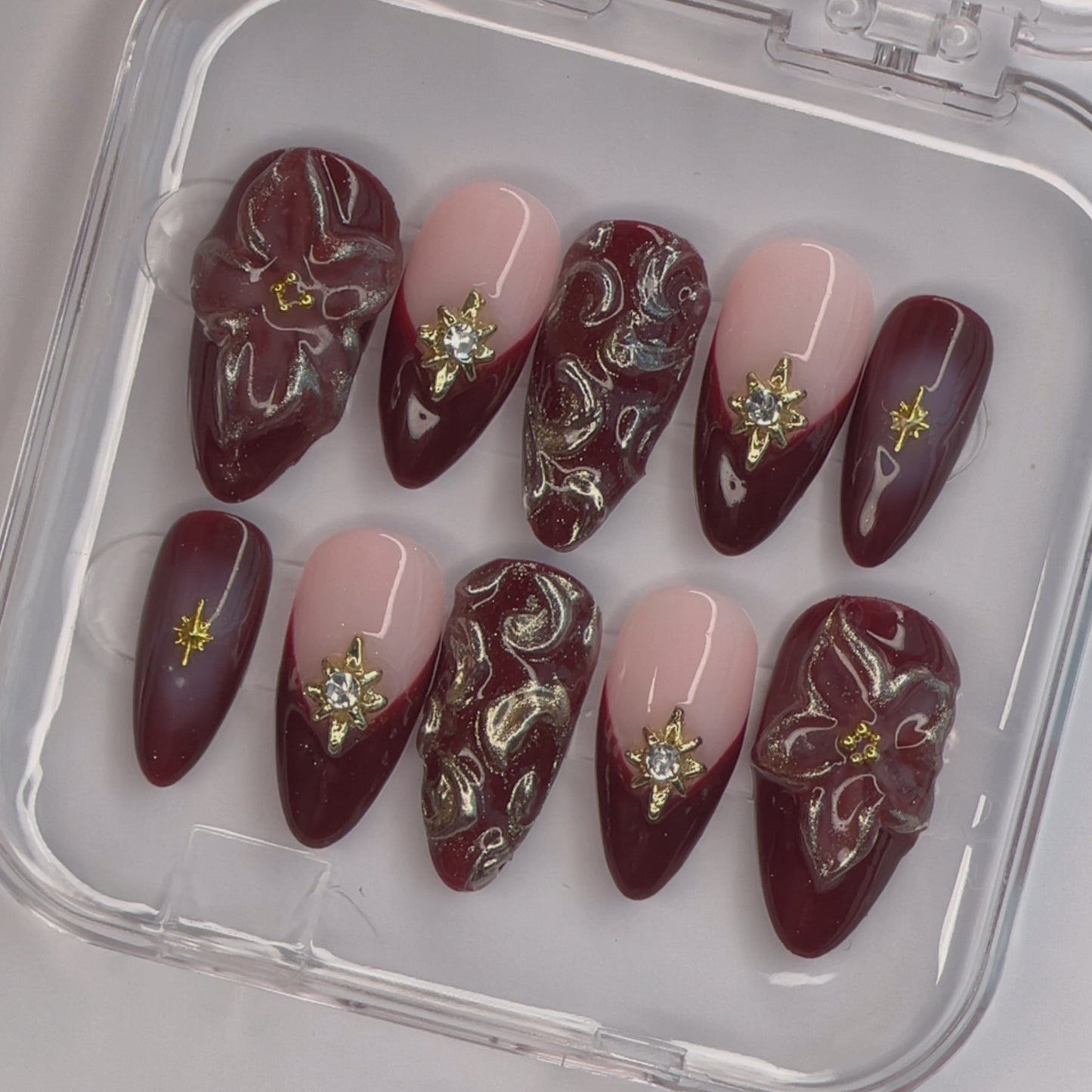 Crimson Bloom (Press-ons)