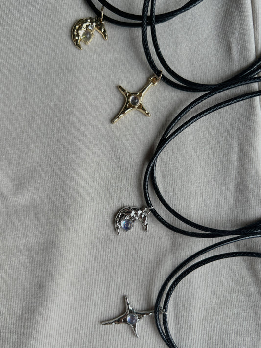 Star and moon necklaces