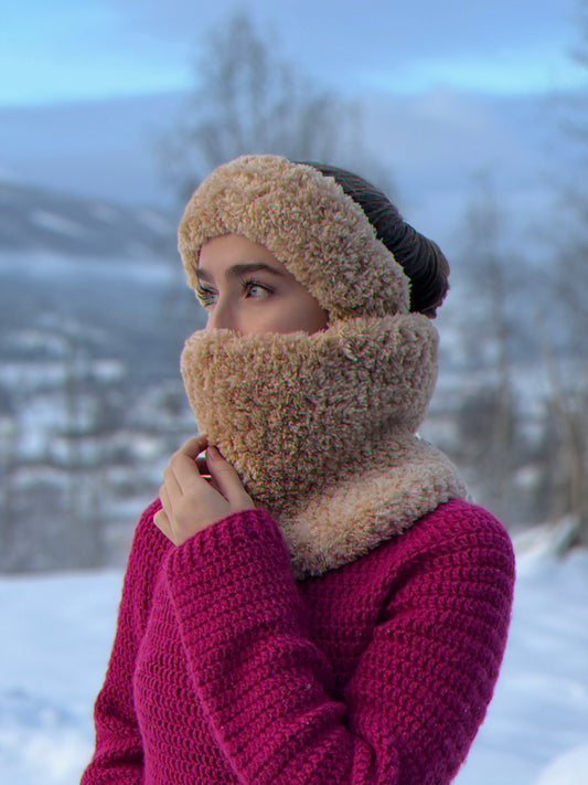 Headband and buff (Beige)