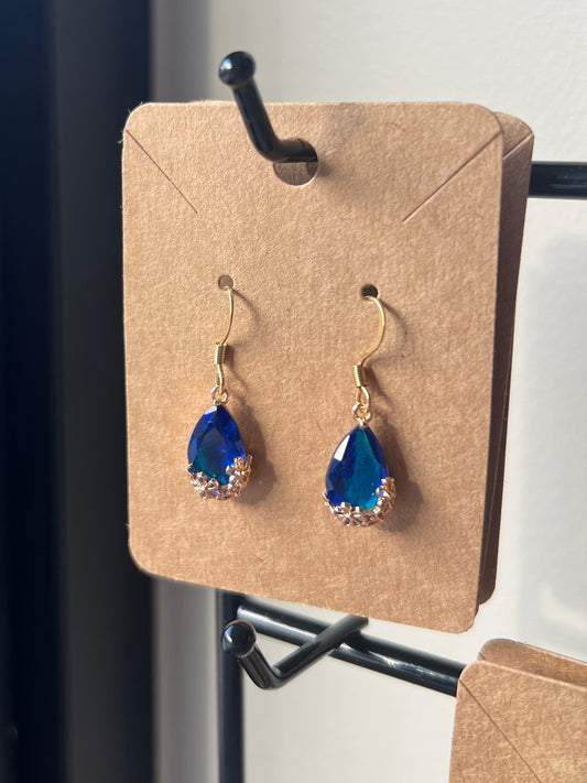 Blue glass earrings